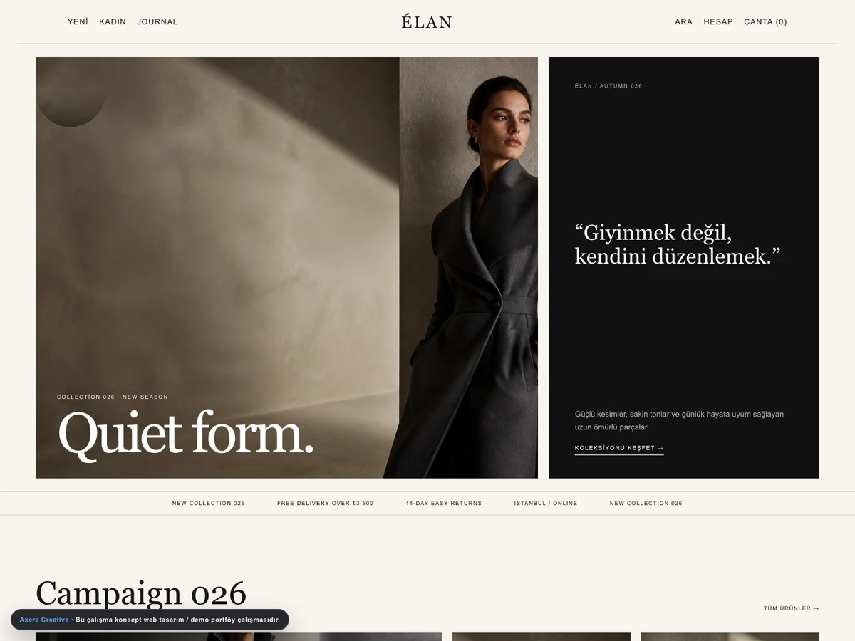 Moda e-ticaret web tasarım projesi