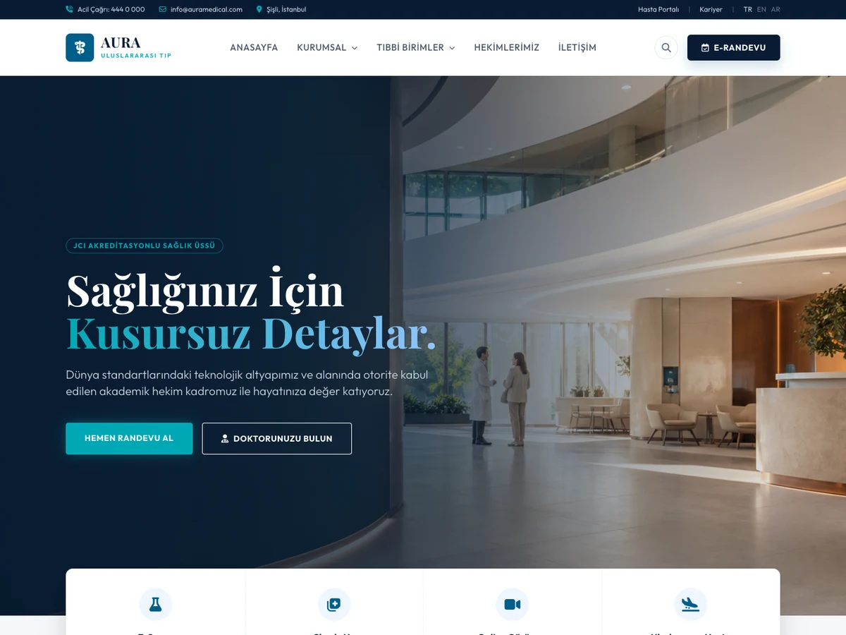 Sağlık kurumsal web tasarım projesi
