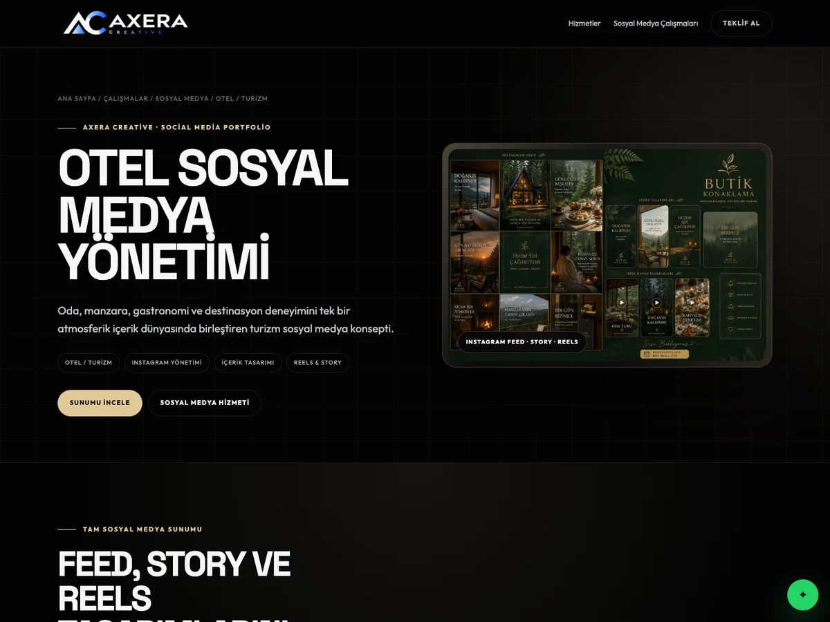 Otel sosyal medya tasarım projesi