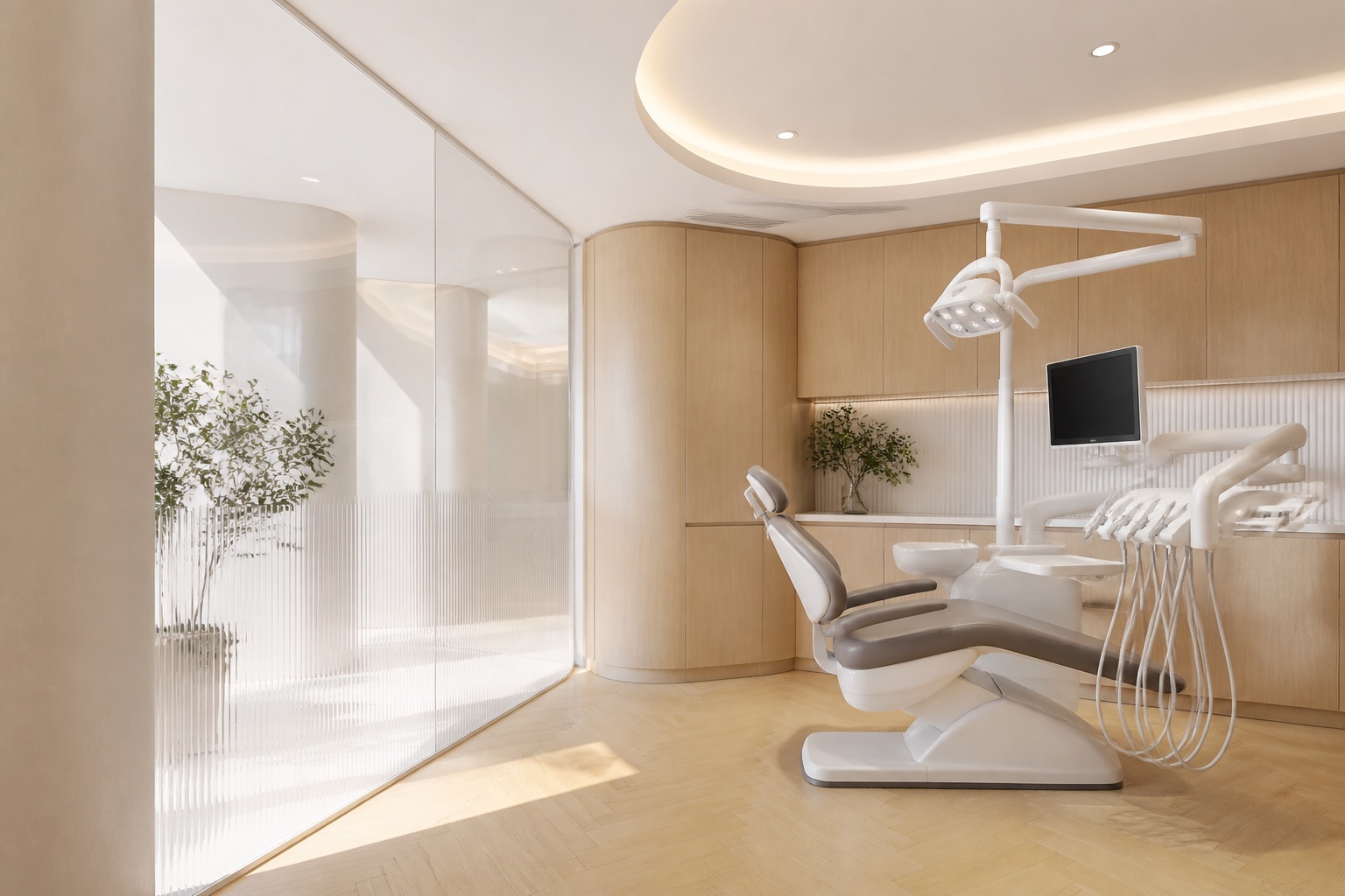 Modern ve profesyonel diş kliniği tedavi odası