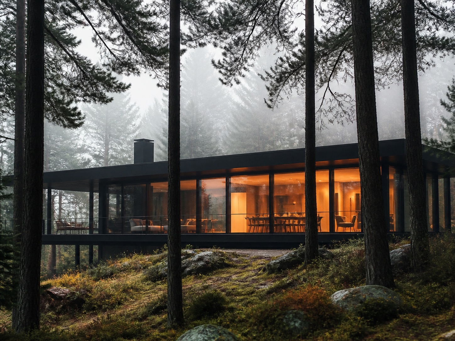 Frame Retreat cam cepheli çağdaş yapı