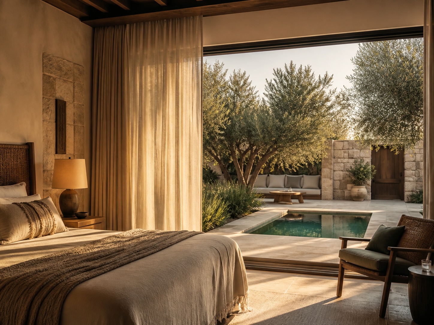 Butik otel oda ve yaşam alanı
